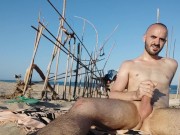 En la playa