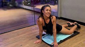A Latina gym slut has her sporty juicy vagina filled with cum