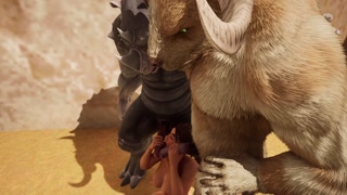 Two big boys have fuck with a beauty | Furry | Wild life