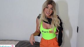 Stepdad Pounds My Slutty Outfit-Clad Body, Nailing Tits and Tight Pussy