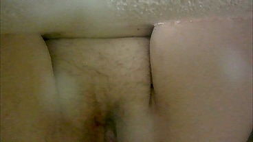 Sexy GILF push you to eat her pussy in the bathtub. POV