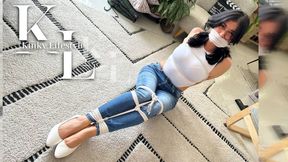 Home Invasion: Simona Caught in White Bodysuit & Flats