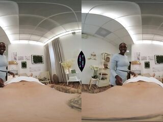 Ebony Black Gal Gives Afro Massage - Concupiscent Wicked Zaawaadi Glad Ending Sex VR 360 Porn