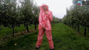 Lucy's Transparent Rainwear & Outdoor Public Pussy Tease - MOV