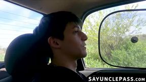 Hot twinks Uriel Simon and Dylan Segundo pull over to get wet and wild