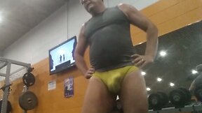 Very short shorts at the gym