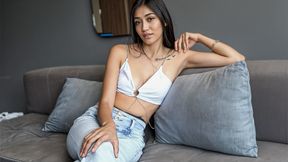 ”Skinny hoe in hot lingerie sucks a huge beefy shaft before riding it hard”