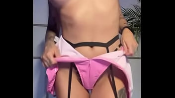 Sexy MILF mom shows off big tits and booty in lingerie