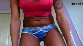 bella ink pees her pants in bathroom line