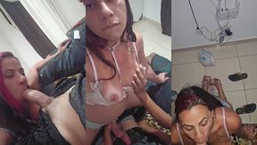 pagando boquete para os dois irmaos