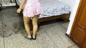 Watch me seduce stepdad, flaunting tiny skirt, teasing ass&#x1F351;, exposing forbidden lust.