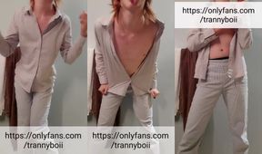 Trans guy strips his Sunday clothes raw and hungry for onlyfans
