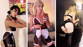 French Maid POV Handjob Compilation 1080 MP4