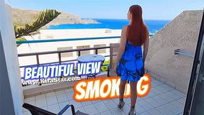 4K Beautiful View Smoking