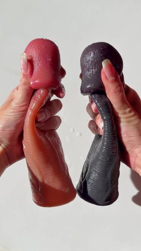 Squeezing these soft sleeves ASMR vibe