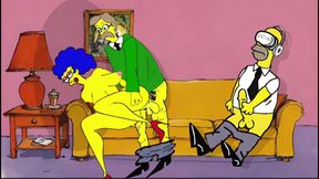 Neighbor Fucks Married Housewife While Her Husband Watches Porn