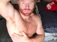 Ginger Hunk Seth Forena Bed Jerks his Cock Until He Cums