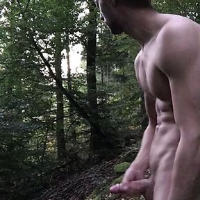 German boy naked outdoor cum in the woods jerk off