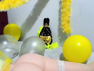 The curvy stepdaughter got concupiscent during the Recent Year's photoshoot and let her photographer stepfather with a large ramrod bang and pound her anally