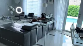 Official bronze goddess gets creampied in sexy black fishnet