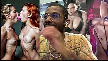 Beautiful Petite Tan Tit Girls Double Sided Dildo Deepthroating, AI Generated