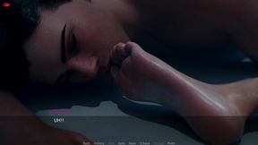 Hot divorced MILF Ms  Denver enjoys toe-sucking session with son's friend