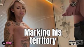Marking his territory