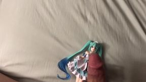 Hatsune Miku gets destroyed with a big gay cumshot from a huge cock