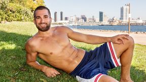 Bearded Beefcake Rhett Strokes His Rock-Hard Cock - Sean Cody