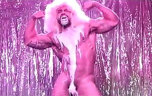 Muscular Bear Stripper with a Huge Cock