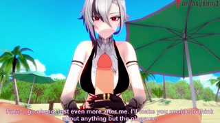 Arlecchino on the beach sex | 1 | Genshin Impact | Full &amp; FullPOV on patreon: Fantasyking3