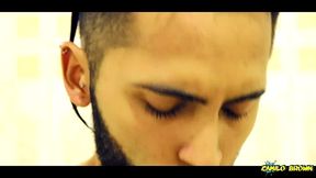 sexy masturbating slowly in the shower and massive cumshot - camilo brown