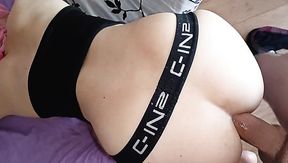 Stepdad fucks femboy in ass hole and penetrates deep inside his throat