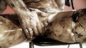 Busty Brunette Jodi James Drenched in Chocolate for Sucking and Fucking