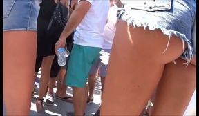 Candid street voyeur amateur babes shorts compilation