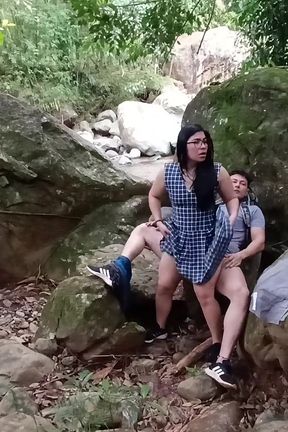 Girl Lets Her Teacher Fuck Her in the Woods After College. She Is Very Accommodating and Lets Him Record It
