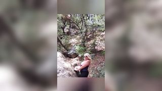 ORAL SEX OUTDOORS * Sucking Off Beauty Hiker Penis during my Hike * Super