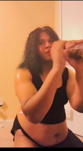 Ebony BBW Pleases Big Daddy's Dick