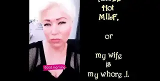 Dirty stepwife sucks cock and plays with big tits