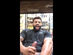 Black guy jerks off
