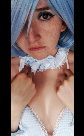 Rem Is Here to Be Your Slave. Do You Like How Do I Look as Rem?