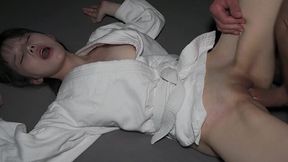 Asian Chick Came to Russia To Be Spitroasted by Hung Dudes