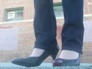 Black Heels Crush and Squish Grapes