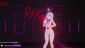 Curvy Haku Sneakers in steamy 3D anime action