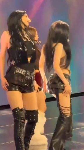 Korean k-pop couple gets frisky on stage