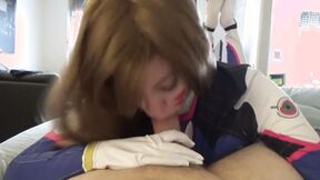Kinky Redhead Tart Kneeling Down To Get A Messy Facial
