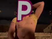 Hot Huge handsfree cum big load in public sports