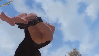 Skyrim, relaxing on the river, sex with a Khajiit with music