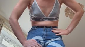 Giantess eats her step-brother