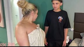 Hot Stepmom Demands Her Stepson Slather Her Tight Body in Oil Before Railing Her Ass Hard and Deep